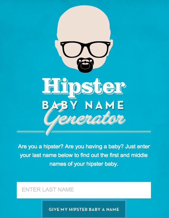 Hipster baby name generator